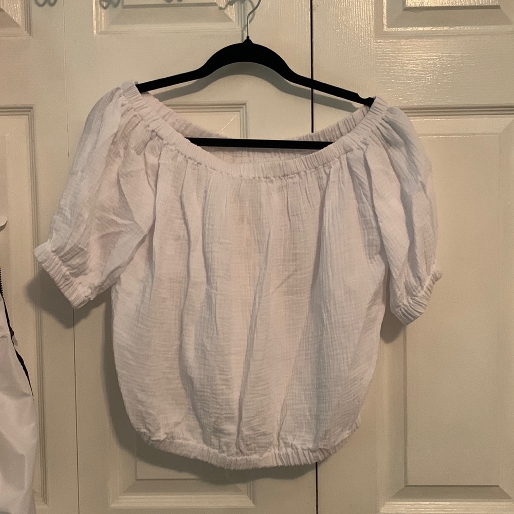 White off the shoulder top
